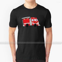 Men's T Shirts Cute Firetruck For Men Women Shirt Print Top Tees Cotton Cool T-Shirts S - 6XL Firefighter