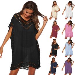Cover-up Large Size Tunic for The Beach Cover Up Woman Black Dress Bath Outlet 2023 Crochet Coverups Swimsuit 2022 Pareo saida de banho