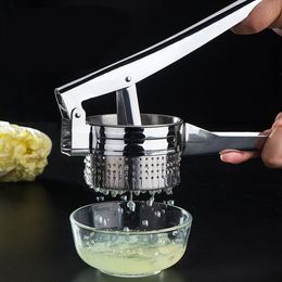 Fruit Vegetable Tools 1pc High Quality Stainless Steel Squeezer Vegetable Stuffing Dehydrator Potato Masher Ricer Fruit Press Juicer Kitchen Supplies 230511