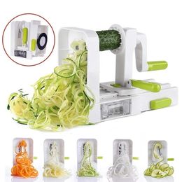 Fruit Vegetable Tools Spiral Vegetable Cutter Rotating Blades Cutter Veggie Spaghetti Pasta Machine Salad Tools Kitchen Accessories 230511