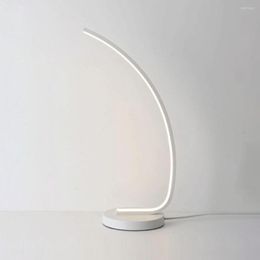 Night Lights Modern Acrylic Metal Wall Lamp Spiral Wave Curve Design Bedroom Lighting Decor