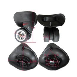 Bag Parts Accessories 2pcs Rubber Swivel Wheels 360 Degree Rotation Suitcase Replacement Casters 230509