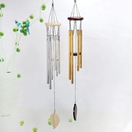 Outdoor Living Wind Chimes Yard Garden Tubes Bells Copper Antique Wind Chime Wall Hanging Home Decoration 6 Tube Windchime Chapel Bells M5