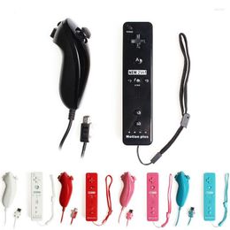 Game Controllers 2-in1 Wireless Remote Controller And Nunchuk For Wii With MOTION PLUS Protective Silicon Case Hand Strap