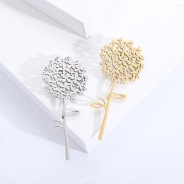 Brooches Beautiful Dandelion Shape Stainless Steel Jewellery Pins For Women Girls Clothes Scarf Hat Accessories