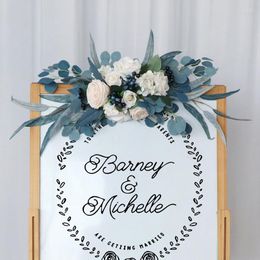 Decorative Flowers Artificial Flower Arrangement Party Wedding Welcome Sign Backdrop Wall Decor Floral Window Christmas Garland Corner Po