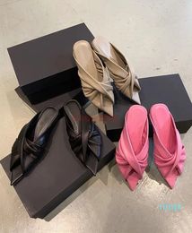 Slippers Bohemian Beach Flip flops Pointed Toe Flat Slides Casual Women Shoes