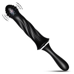 Handheld Dildo Vibrator Powerful G-spot Stimulator Butt Plug Clitoral Massager Vibrating Anal Plug Adult Sex Toys for Couple