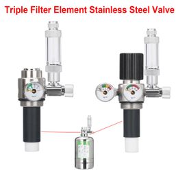 Equipment Aquarium CO2 Generator Accessories Triple Filter Element Stainless Steel Valve Single/Double Gauge Pressure Regulating Valve