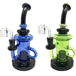 Vintage Premium Recycler Glass bong hooKah 9inch Original Factory Made can put customer logo by DHL UPS CNE