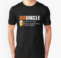 Men's T Shirts Men Tshirt Druncle Shirt Funny Gift For Uncle Beer Lover Printed T-Shirt Tees Top