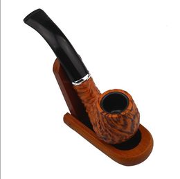 Smoking Pipes Yellow Exquisite Texture Filter Pipe Filter Mouth Bakelite Pipe Curved Handle Acrylic Pipe