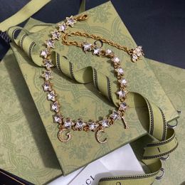 Chave de diamante de luxo colares de pendente