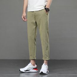 Men's Pants Ankle Length Black Men Korea Style Harem Clothing Green Trousers For Male Casual Spring Summer 2023 OverallMen's