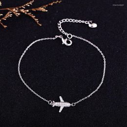 Link Bracelets Fashionable Zircon Micro-inlaid Small Aircraft Simple Bracelet