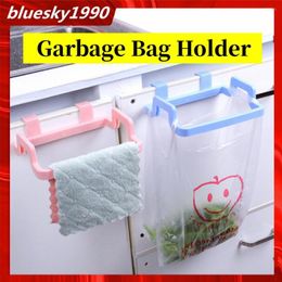 Storage Bags Trash Garbage Bag Hanger Cabinet Hanging Rubbish Holder Towel Shelf Kitchen Organiser Tools