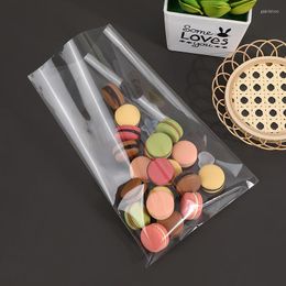 Gift Wrap 100pcs/lot Clear Flat Open Top Candy Bags Cookie Packaging Bag Wedding Party Sweets Lollipop OPP Plastic Small Pouch