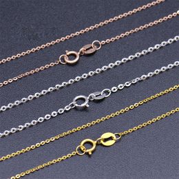 100% Real Silver Colour Chain Necklace For Women Men Jewellery Party Wedding Chocker Necklace