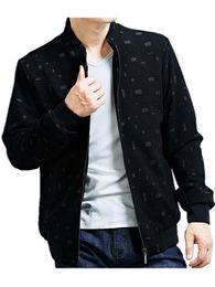 Men's Jackets Large Size Mens Jacket Fashion Fat Standing Collar Coats Men Business Casual Male Clothing Plus Solid