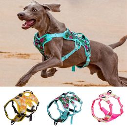 Dog Collars S-XL Explosion-proof Harness Outdoor Walking Breathable Reflective Adjustable For Medium Large Dogs Pet Supplies