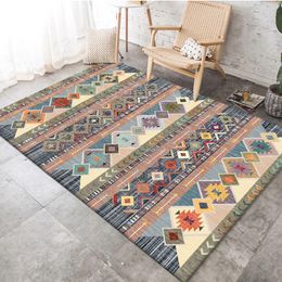 Carpets Bohemian Retro Style Carpet and Rug Colourful Persian Geometric Ethnic Living Room Area Rugs Bedroom Kitchen Bedside Floor Mats 230511