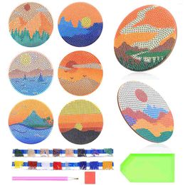 Gift Wrap 8 Pcs Diamond Kit Drinks Coasters Cup Table Dot Cupholder Kits Painting