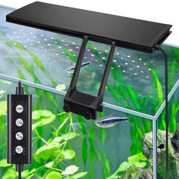 Lighting 2022 New 12~20inch Fish Tank Clipon Full Spectrum 14W Aquarium LED Lighting Plants Grow Light dimmable waterproof For Fish tank