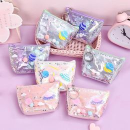 Storage Bags Cute Laser Planet Make Up Women Travel Cosmetic Bag Makeup Case Zipper Handbag Organizer Pouch Toiletry Wash