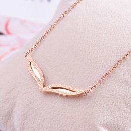 Pendant Necklaces Trendy Stainless Steel Necklacs For Women Eye Mask Shape Rose Gold Colour Anniversary Link Chain Party Jewellery Fashion