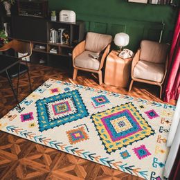 Carpets Geometric Printed Persian Carpets for Home Living Room Big Rug tapis Washable Bedroom Large Area Bohemian Rugs Home decor mat 230511