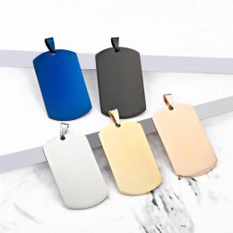 50*28mm Aluminium Alloy Blank Army Dog Tags, Pet Dog Tags Men Pendants with anodized surface S2