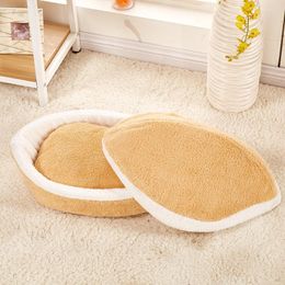 Cat Beds Winter Hand Wash Hamburger Shape Bed Room House Disassemblability Warm Small Animal Puppy Pet Nest Cotton Sofa