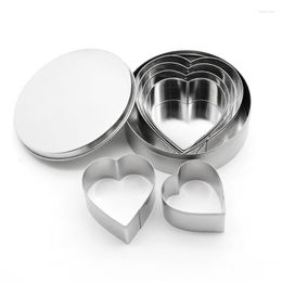 Baking Moulds 6Pcs/Set Stainless Steel Cookie Cutter Heart-shaped Biscuit Mould Dessert Kitchen Cake Tools 48set/lot