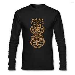 Men's T Shirts Dead Men Tell No Tales Custom Long Sleeve Print Plus Size Base Stylish T-shirts For High Quality