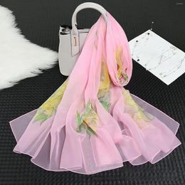 Scarves Stylish Hair Bands Women's Summer Sunscreen Soft Sand Silk Scarf Long Shawl Beach Chiffon Fabulous Elegant Bandana Pareo Wrap