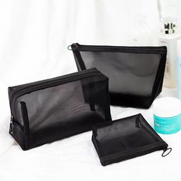 Storage Bags 1PC Black Women Men Necessary Cosmetic Bag Transparent Travel Organizer Fashion Small Large Toiletry Makeup