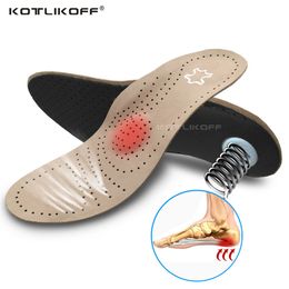 Shoe Parts Accessories Orthopaedic Insoles For Feet Genuine Leather Arch Support Plantar Fasciiti Foot Varus Valgus Ortics Insole Men Women 230510