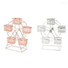 Baking Moulds 667A Ferris-Wheel Design Snack Dessert Fries Rack Stainless Steel Cupcake Stand Gift Cost-effective Durable For Holding Food