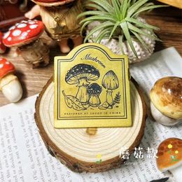 Bag Clips Vintage Mushroom TN Brass Paper Journal Notebook Decoration Cute S Props Planner Stationary Reciepts Binder 230511