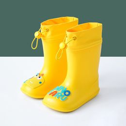 Rain Gear Children Rain Boots Rubber Boots Kids Water Shoes EVA Baby Cartoon Waterproof Non-slip Cartoon Dinosaur Rainshoes 230511