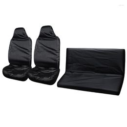 Car Seat Covers Auto Waterproof Reusable Cushion Protector Cover Universal For Front / Rear Anti-dust Black