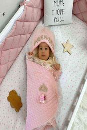 Pink Girl Boy Baby Swaddle Neugeborene Babys Decke Kleidung Jungen Mädchen Baumwollstoff Weiche Babybettwäsche von SIDS Modellen AA2203262212417