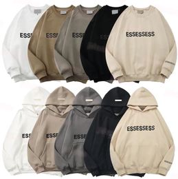 Mens Womens Designer Essentail Hoodies Sweatershirts Suits Streetwear Pullover Sweatshirts Tops Clothing Loose Hooded Jumper Oversized High Quality Coats GRAY