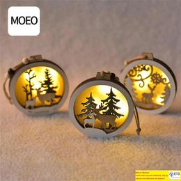 New Christmas creative home gift wooden elk Christmas tree highend atmosphere with light pendant