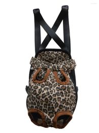 Dog Car Seat Covers Leopard Canvas Pet Legs Out Front Carrier/Bag Backpack Carrier Bag Drop