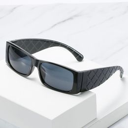 Sunglasses D&T 2023 Fashion Rectangle Women Men Square Rhombic Pattern PC Frame Lens Brand Designer Travel Sun Glasses UV400Sunglasses