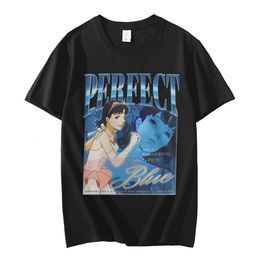 Men's T-Shirts Japanese Anime Perfect Blue Graphic Girl T-Shirt Manga Men's T-shirt Short Sleeve T-shirts Cotton Gothic Clothes Tees Unisex 230511