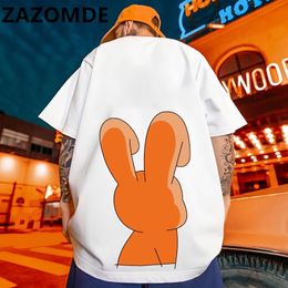 Mens TShirts ZAZOMDE Cartoon Rabbit Print Tshirts Summer Streetwear Loose High Street Tops Tees Clothing Oversized T Shirt For 230511