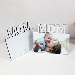 Sublimation MDF Photo Frames White Blank Thermal Transfer Wooden Frame DIY Mother's day Gift Wholesale L01