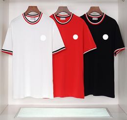 24ss Europe and the United States New Designer Summer Polo Star Slim Fashion Printed Double Yarn Short Sleeve Cotton Casual Women's Men's T-shirt